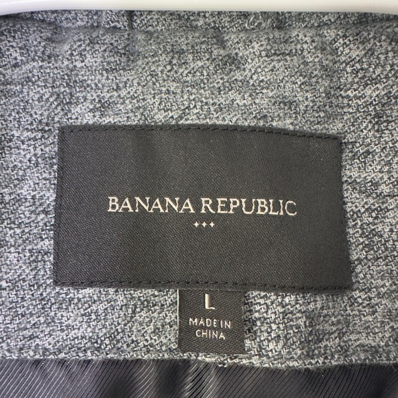 Banana Republic Men's Large Vest Quilted Gray Button Up EUC - Picture 4 of 6
